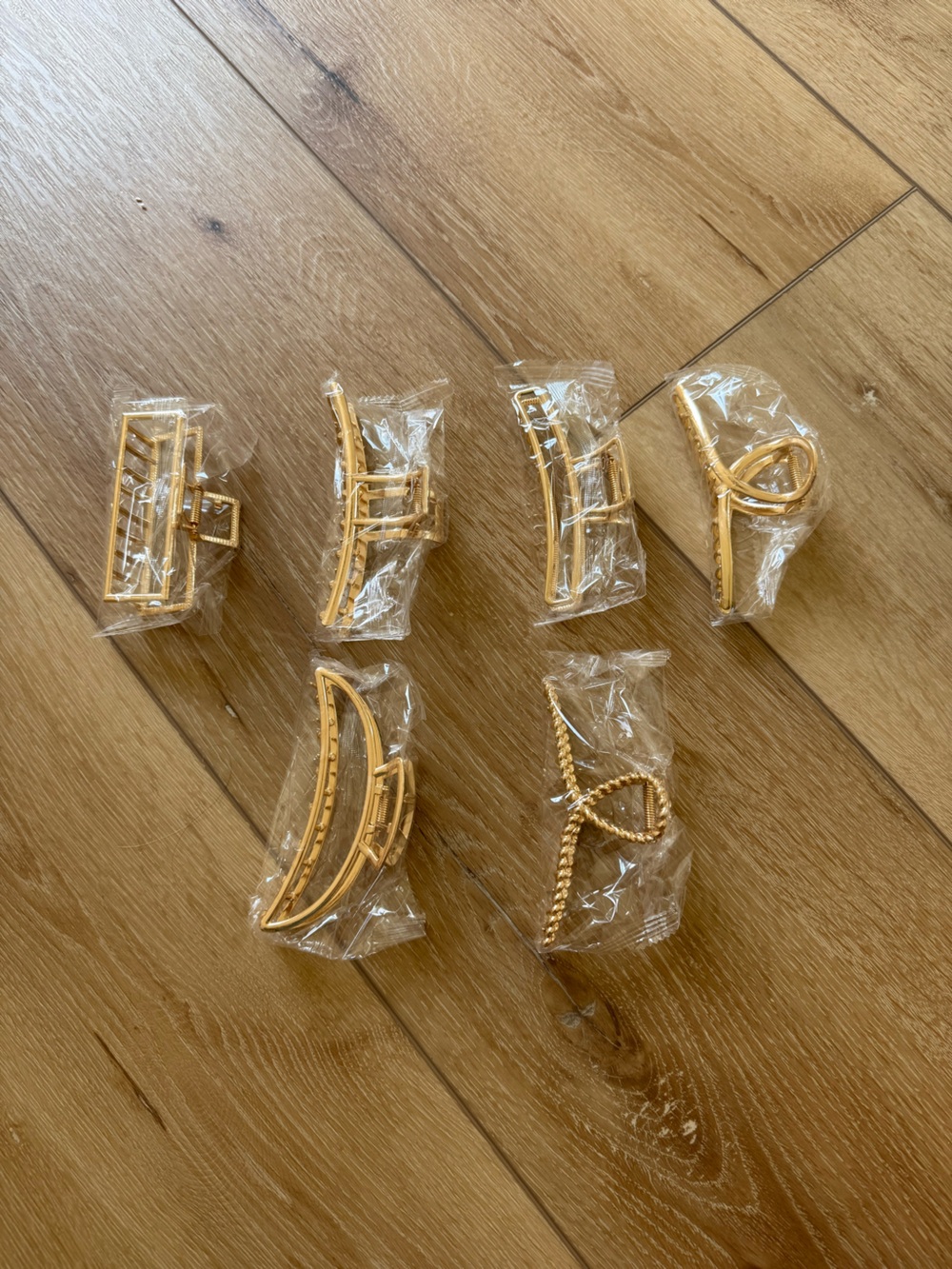 Gold Hair Clip Set - 6 Pack